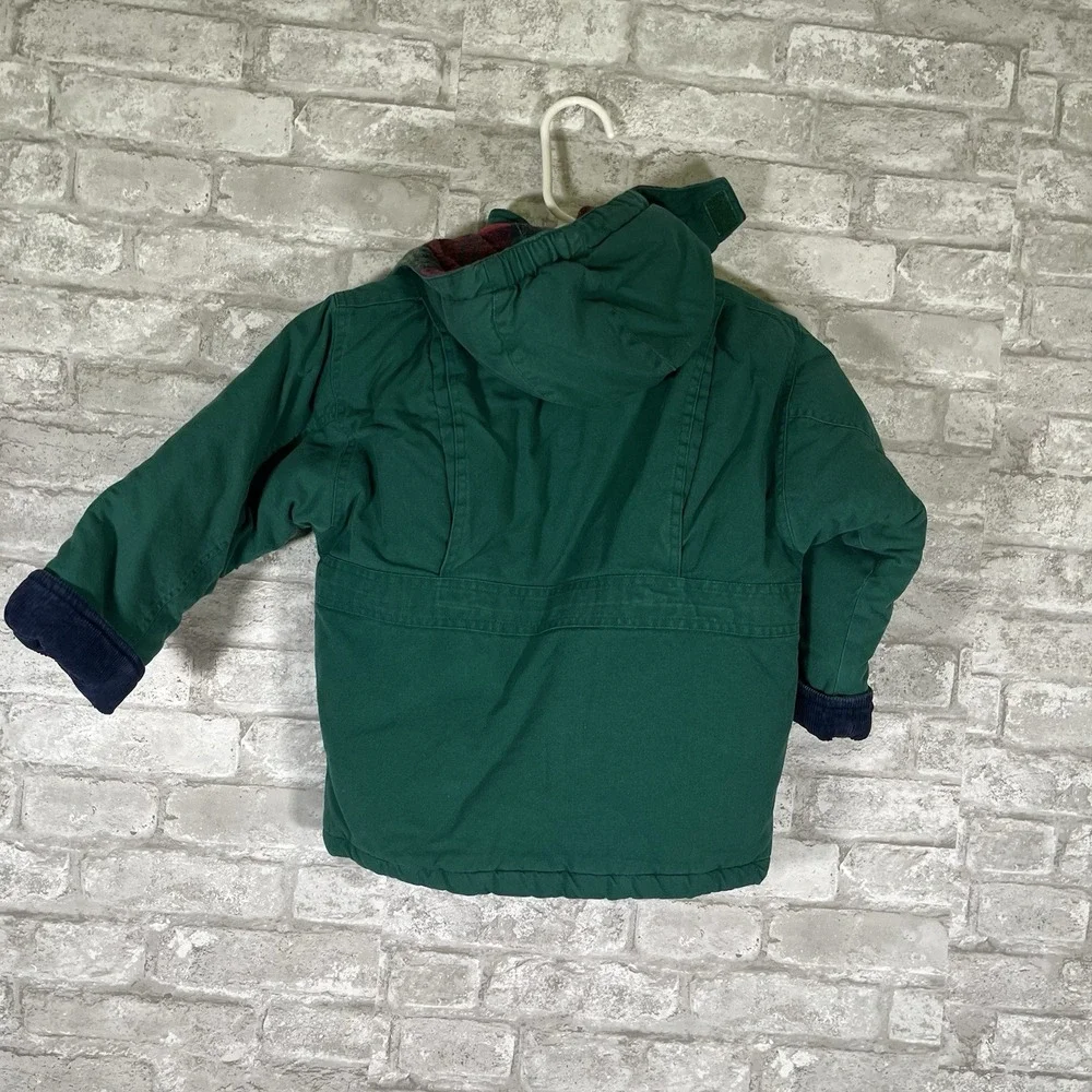 Vintage Body Gear Sporty Kids Canvas Barn Jacket 4t Corduroy Collar Cuffs